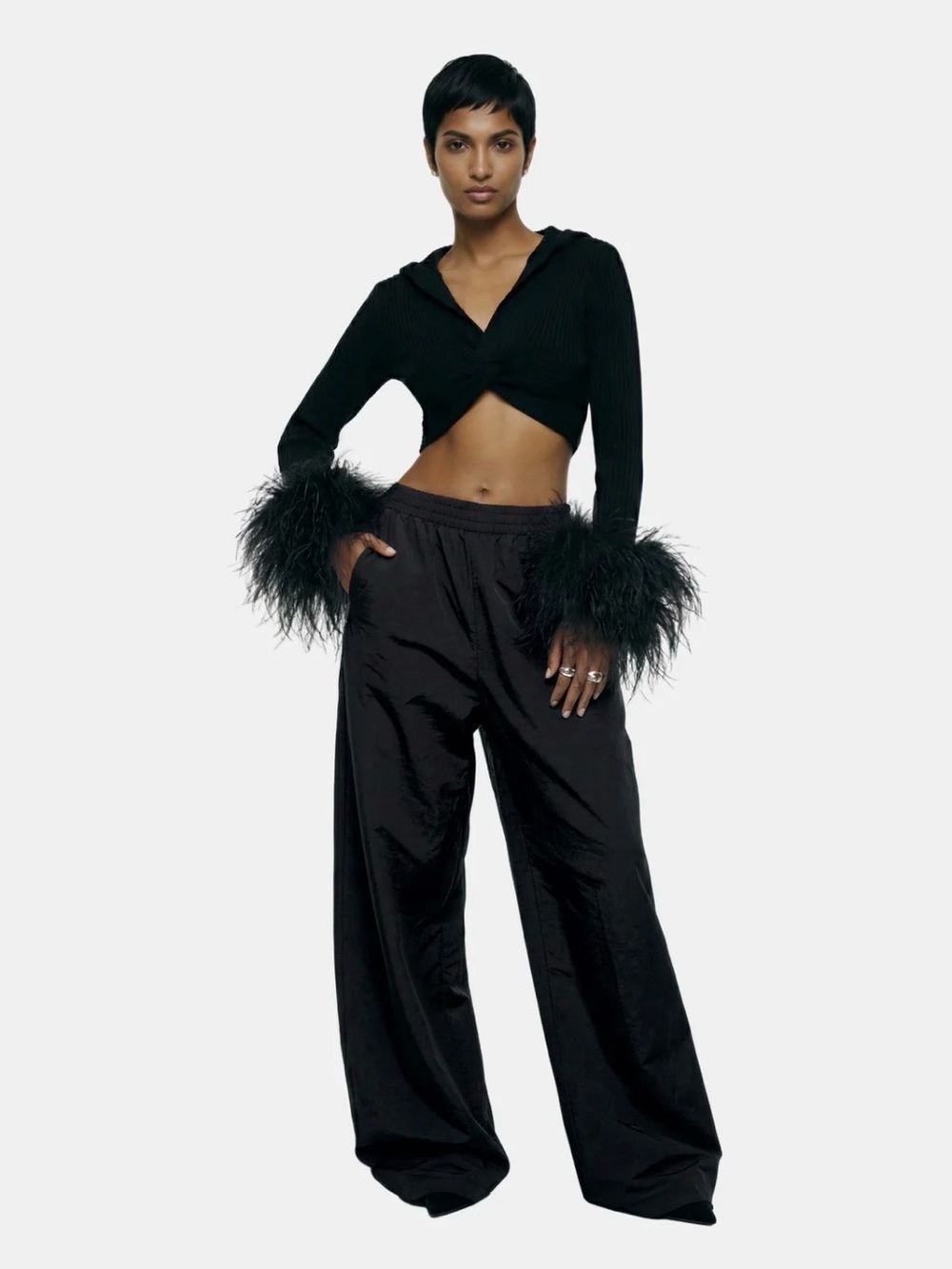 Hanifa Black Mali Pants